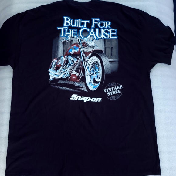 SNAP-ON Built For The Cause Motorcycle Vintage Steel Graphic T-shirt Men 2XL. - Picture 3 of 8